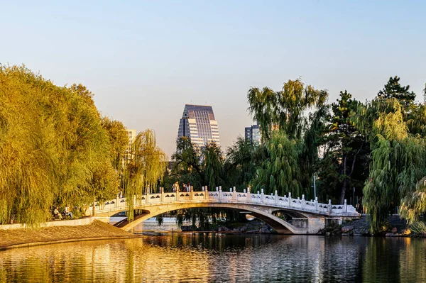 Podzimní Krajina Nanhu Park Changchun Čína — Stock fotografie