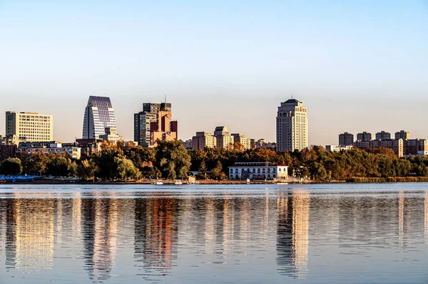 Autumn Landscape Nanhu Park Changchun China — Stock Photo, Image