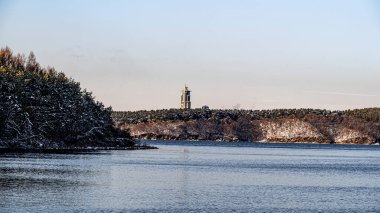 Çin Changchun 'daki Jingyuetan Ulusal Orman Parkı manzarası