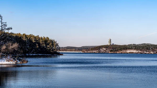 Çin Changchun 'daki Jingyuetan Ulusal Orman Parkı manzarası
