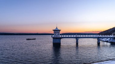 Çin Changchun 'daki Jingyuetan Ulusal Orman Parkı manzarası