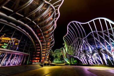 Haihua Adası, Hainan Eyaleti, Çin 'in gece görüş ve ışık gösterisi