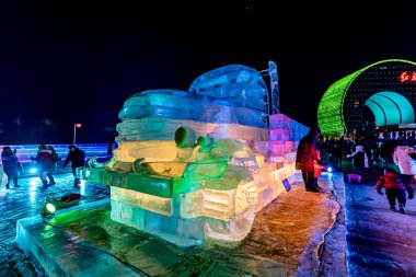 China Changchun Otomobil Buz ve Karnaval Gecesi Sahnesi