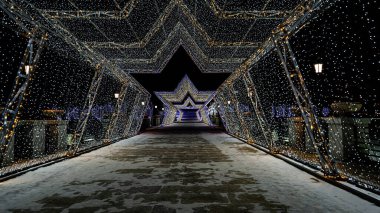 Changchun Dünya Heykel Parkı, Çin 'deki Buz ve Kar Parkı gece görüşü