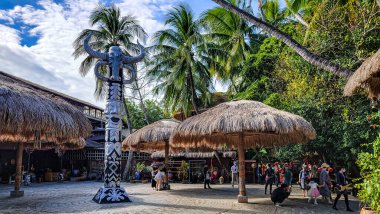 Hainan Eyaleti, Çin 'deki Yetian Antik Köyü manzarası