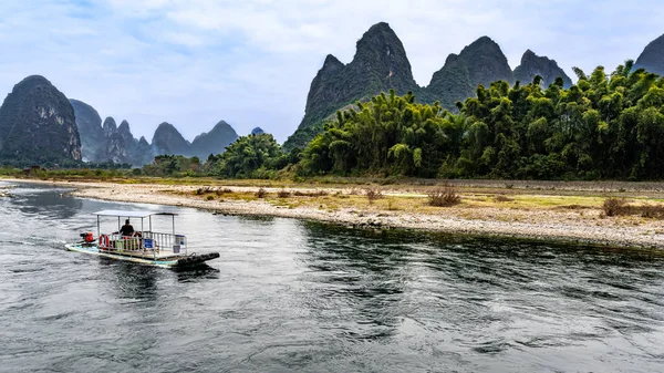 Guangxi, Çin 'deki Lijiang Nehri Sahnesi Sahnesi
