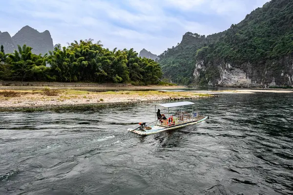 Guangxi, Çin 'deki Lijiang Nehri Sahnesi Sahnesi