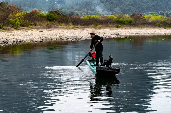 Guangxi, Çin 'deki Lijiang Nehri Sahnesi Sahnesi