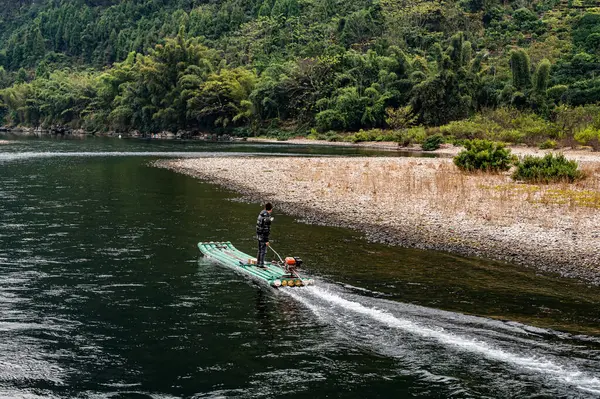 Guangxi, Çin 'deki Lijiang Nehri Sahnesi Sahnesi