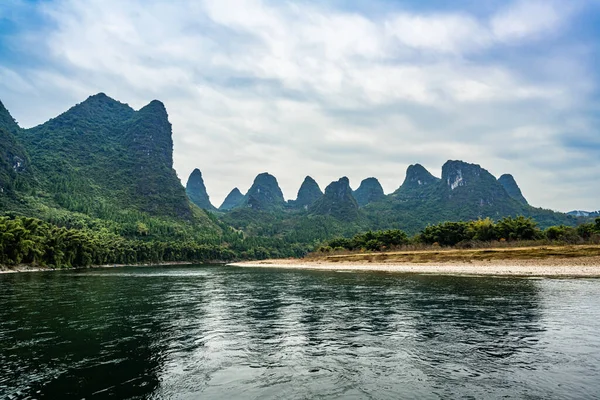 Paisaje Del Lugar Escénico Del Río Lijiang Guilin Guangxi China — Foto de Stock
