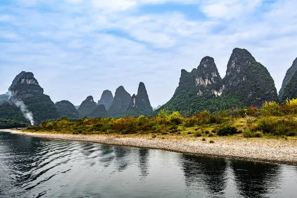 Τοπίο Του Ποταμού Lijiang Γραφικό Σημείο Στο Γκουιλίν Guangxi Κίνα — Φωτογραφία Αρχείου