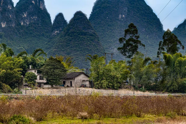 Krajobraz Lijiang River Scenic Spot Guilin Guangxi Chiny — Zdjęcie stockowe