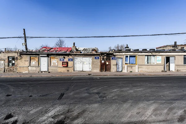 Eski kasabanın Tiebei, Changchun City, Çin 'de yıkılması.