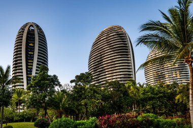Sanya, Hainan, Çin kentsel mimari manzarası