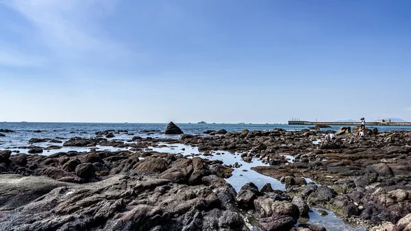 China Hainan Sanya Dadongtian Turizm Manzarası Deniz Burnu — Stok fotoğraf