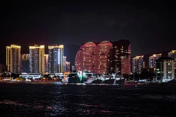 City Night View Sanya City Hainan China — стокове фото