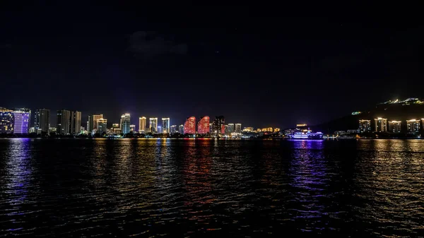 City Night View Sanya City Hainan China — Stock Photo, Image
