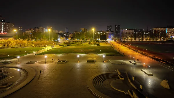 Vista Nocturna Plaza Cultural Changchun China — Foto de Stock