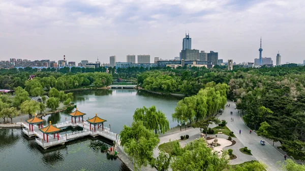 Τοπίο Του Πάρκου Nanhu Στο Changchun Κίνα — Φωτογραφία Αρχείου