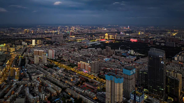 Miasto Changchun Chiny Pod Zachodzącym Słońcem — Zdjęcie stockowe