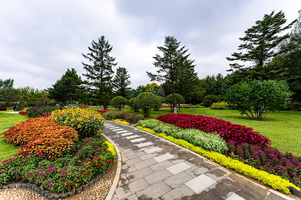 Landscape of Changchun Hundred Gardens in China in summer