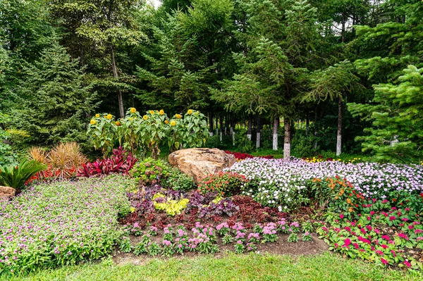 Landscape of Changchun Hundred Gardens in China in summer