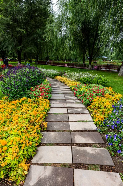 Landscape of Changchun Hundred Gardens in China in summer