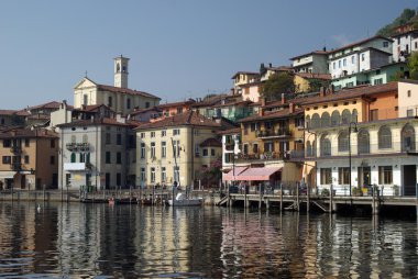 kasaba peschiera, lake Iseo, İtalya