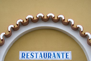 Restaurant sing in Portugal clipart