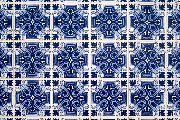 Detail of azulejos, traditional portuguese tiles — Stock Photo, Image