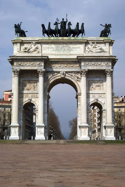 Arco da Paz, Milão — Fotografia de Stock