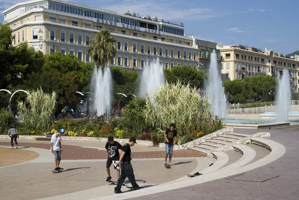 Centralny plac w Nicei, Francja — Zdjęcie stockowe