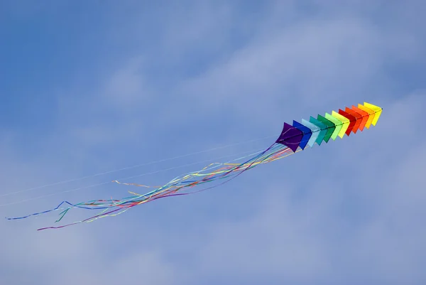 Colourful kite in sky — Stock Photo, Image