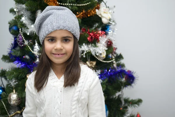 Meisje met Kerstmis — Stockfoto