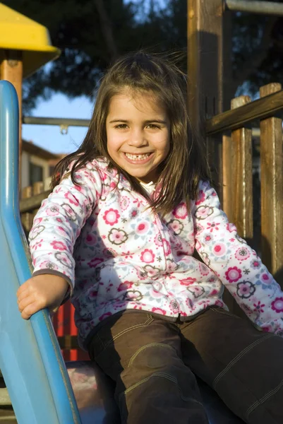 Little girl at playground Royalty Free Stock Photos