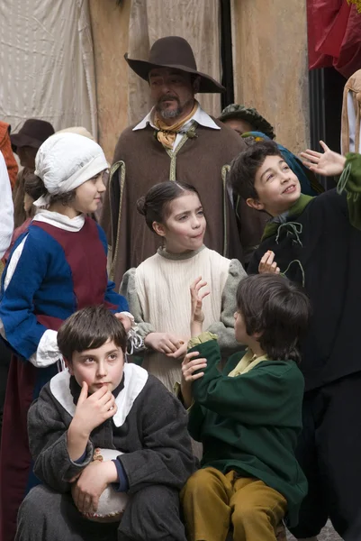 Festa in costume medievale — Foto Stock