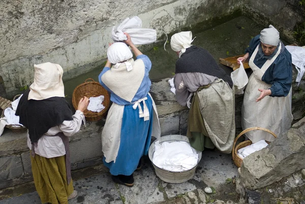 中世纪洗衣 — 图库照片