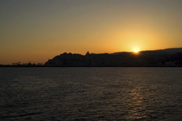 Pôr do sol. Riviera italiana — Fotografia de Stock