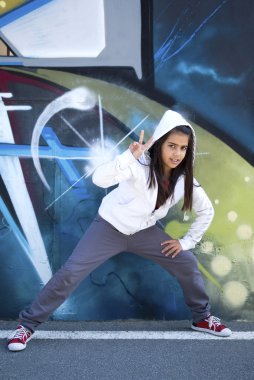 Genç dansçı hip-hop