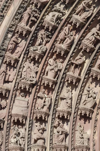 Ornate Facade Strasbourg Cathedral Our Lady Unesco World Heritage Site — Stock Photo, Image