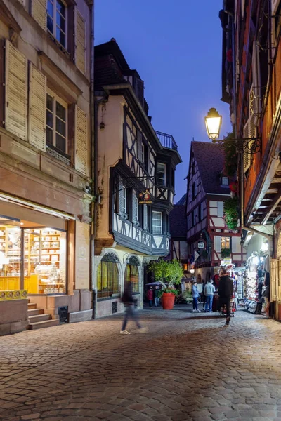 Colmar França Outubro 2021 Vista Longo Rua Pedonal Centro Histórico — Fotografia de Stock