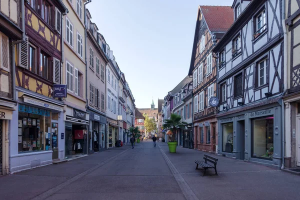 Colmar Francia Ottobre 2021 Veduta Lungo Strada Pedonale Nel Centro — Foto Stock