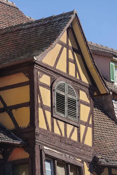 Façade Maison Traditionnelle Alsacienne Colombages Dans Quartier Touristique Petite Venise — Photo