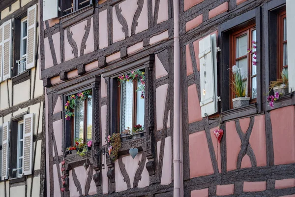 Façades Maisons Colombages Alsaciennes Traditionnelles Dans Quartier Touristique Petite Venise — Photo