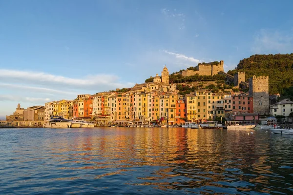 Staré Město Přístav Porto Venere Ráno Místo Světového Dědictví Unesco — Stock fotografie