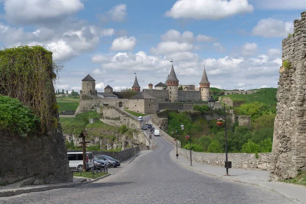 Forteresse Médiévale Située Dans Vieille Ville Kamianets Podilskyi Capitale Région — Photo