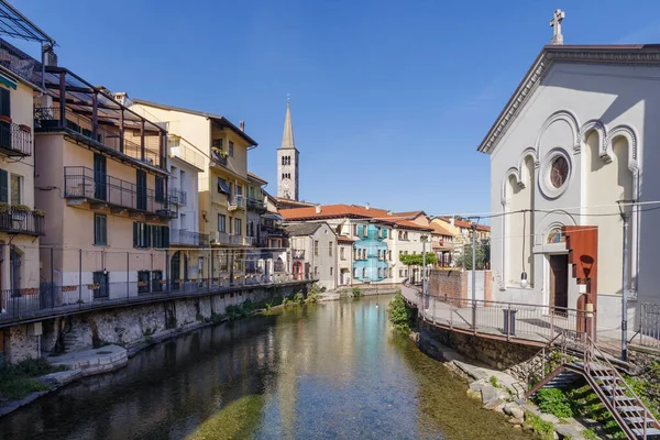 Widok Miasto Omegna Włochy Region Piemont Jezioro Orta — Zdjęcie stockowe