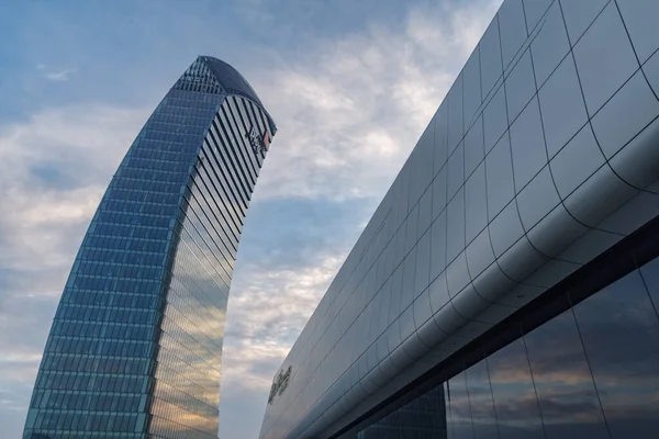 Milão Itália Janeiro 2022 Torre Libeskind Torre Pwc Também Chamada — Fotografia de Stock