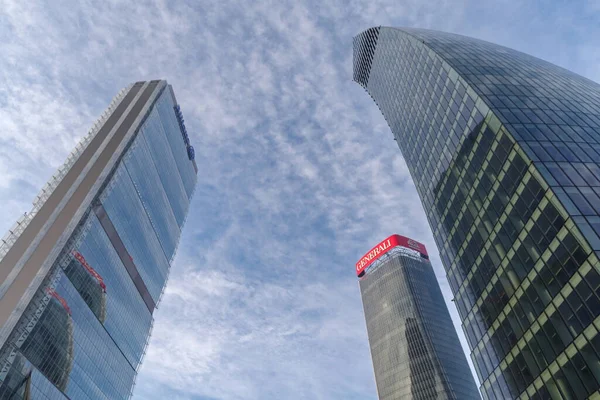 Mailand Italien Januar 2022 Wolkenkratzer Generali Tower Twisted One Libeskind — Stockfoto