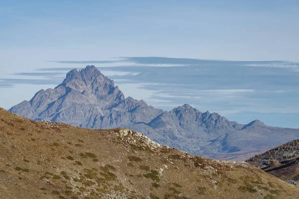 Vista Del Macizo Monviso Desde Paso Montaña Fauniera Valle Grana —  Fotos de Stock